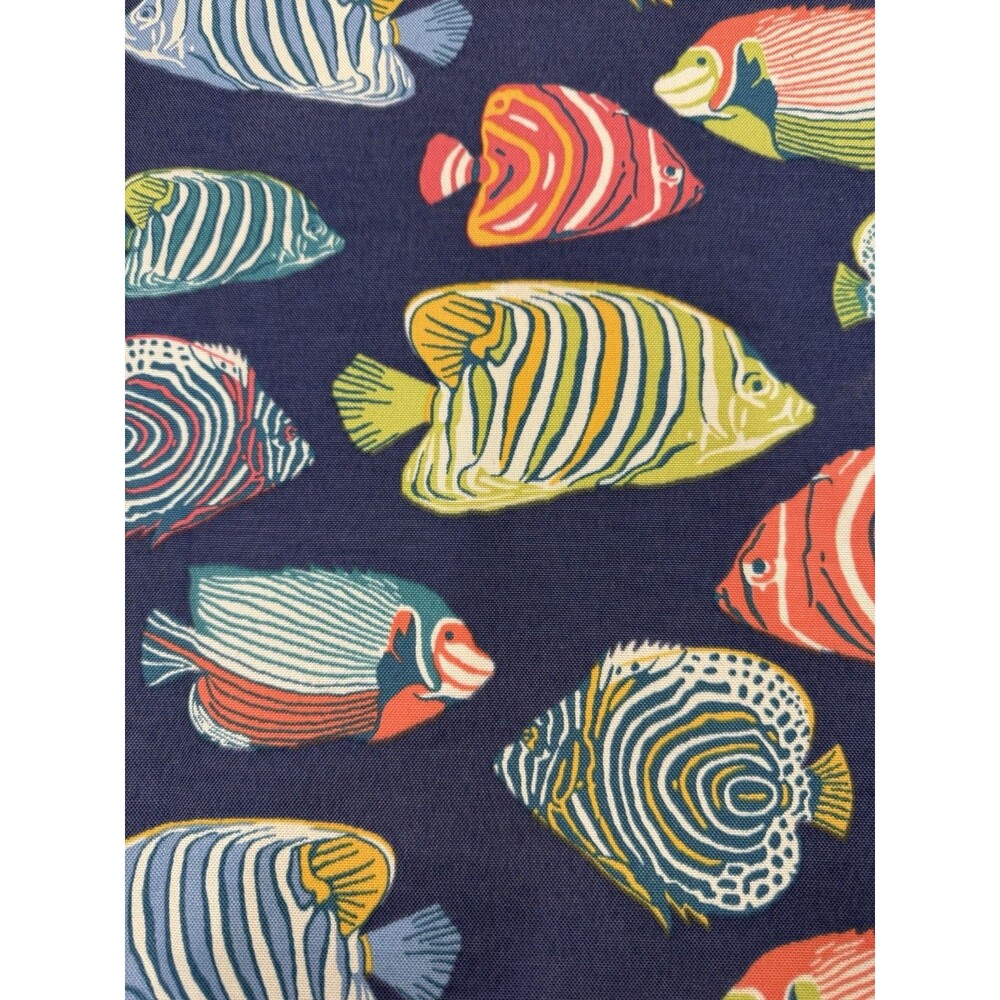 P Kaufmann In/Outdoor Fish Tale NAVY Fabric 5 yards (~1 Yd Cuts) Coastal Beach